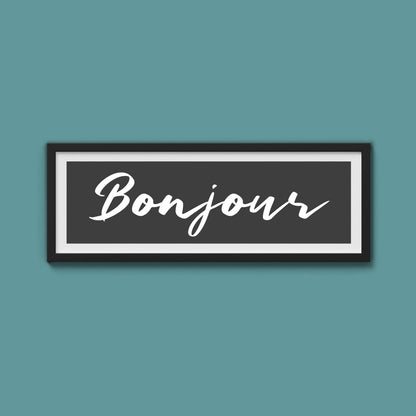 Bonjour Framed Print