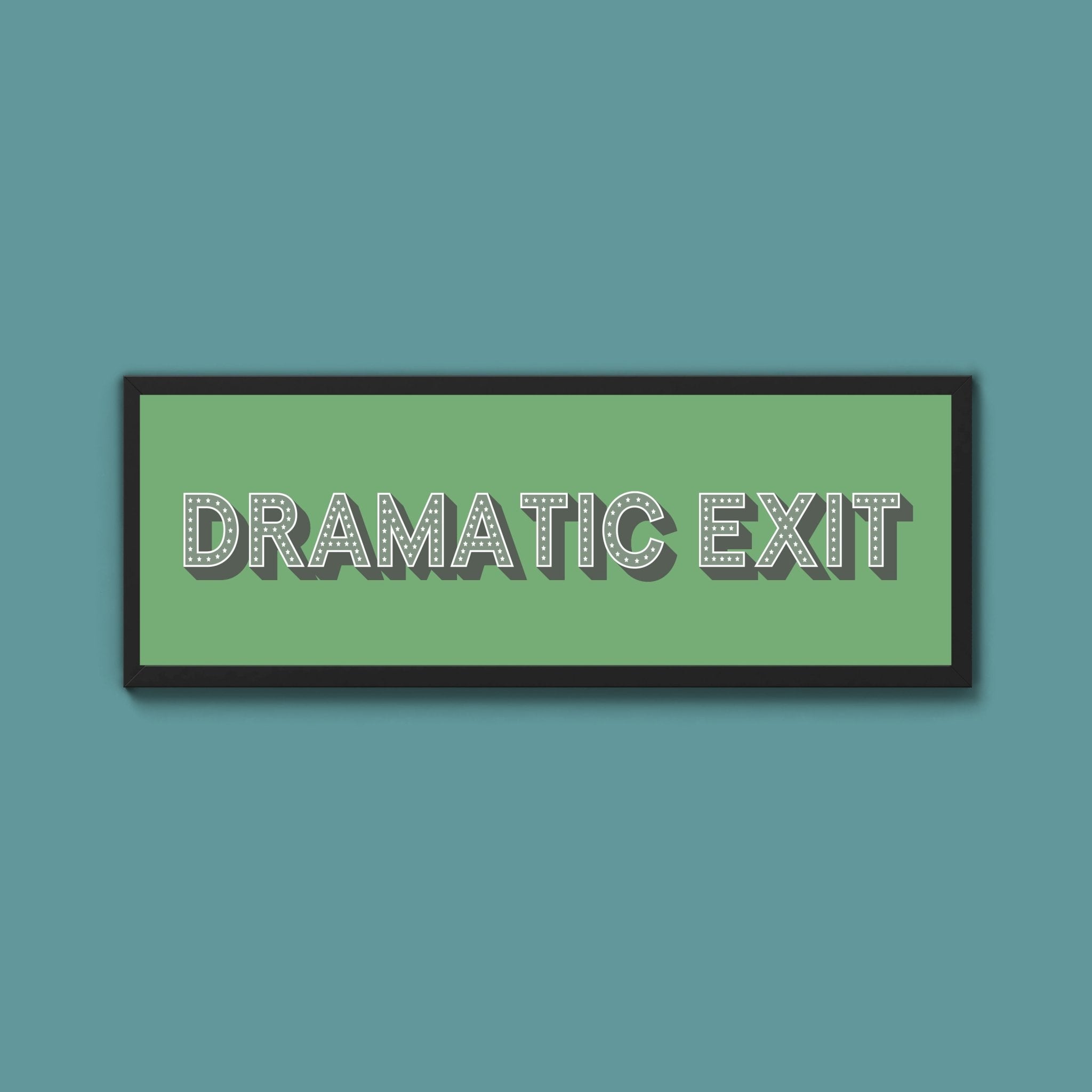 Dramatic Exit Framed Print - Above The Door