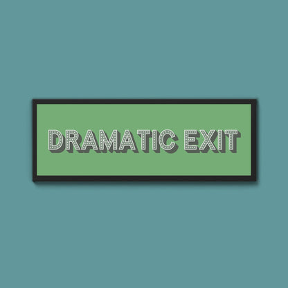 Dramatic Exit Framed Print - Above The Door