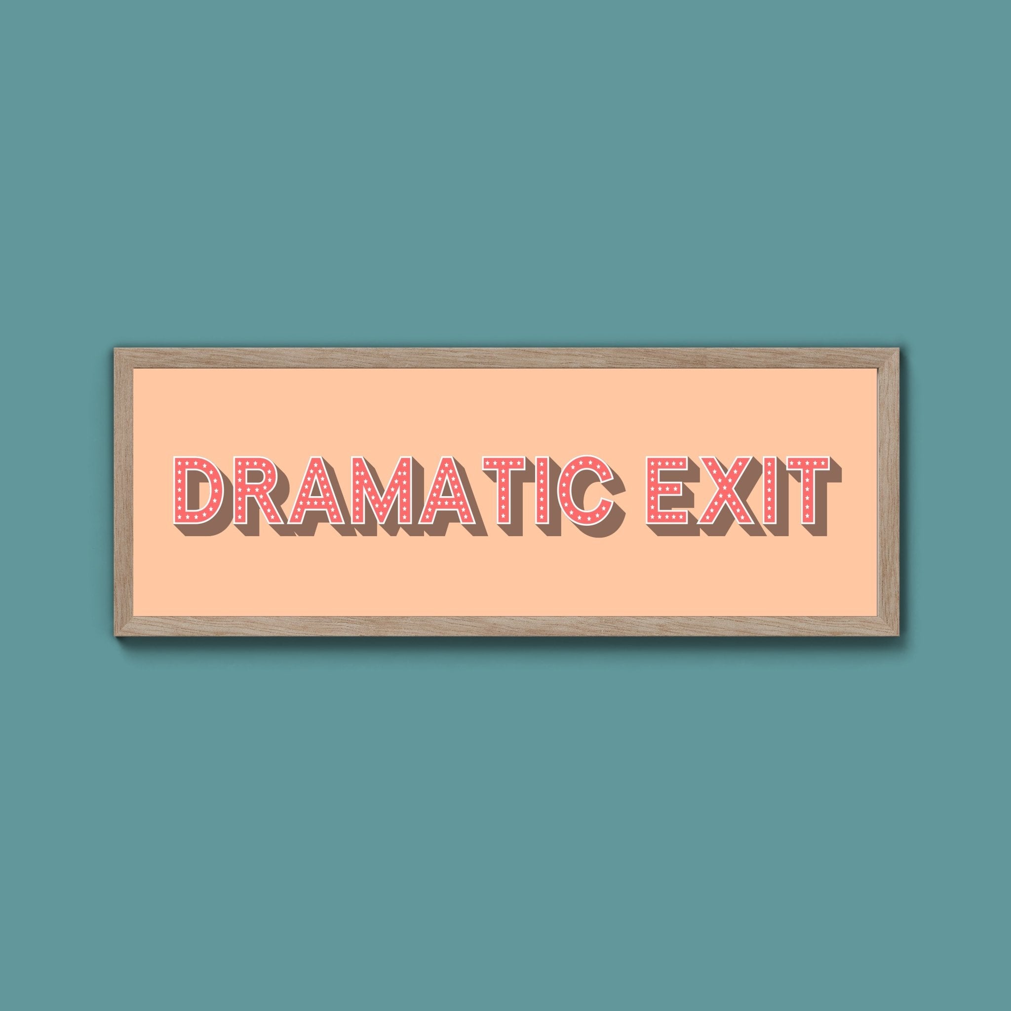 Dramatic Exit Framed Print - Above The Door