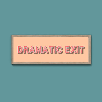 Dramatic Exit Framed Print - Above The Door