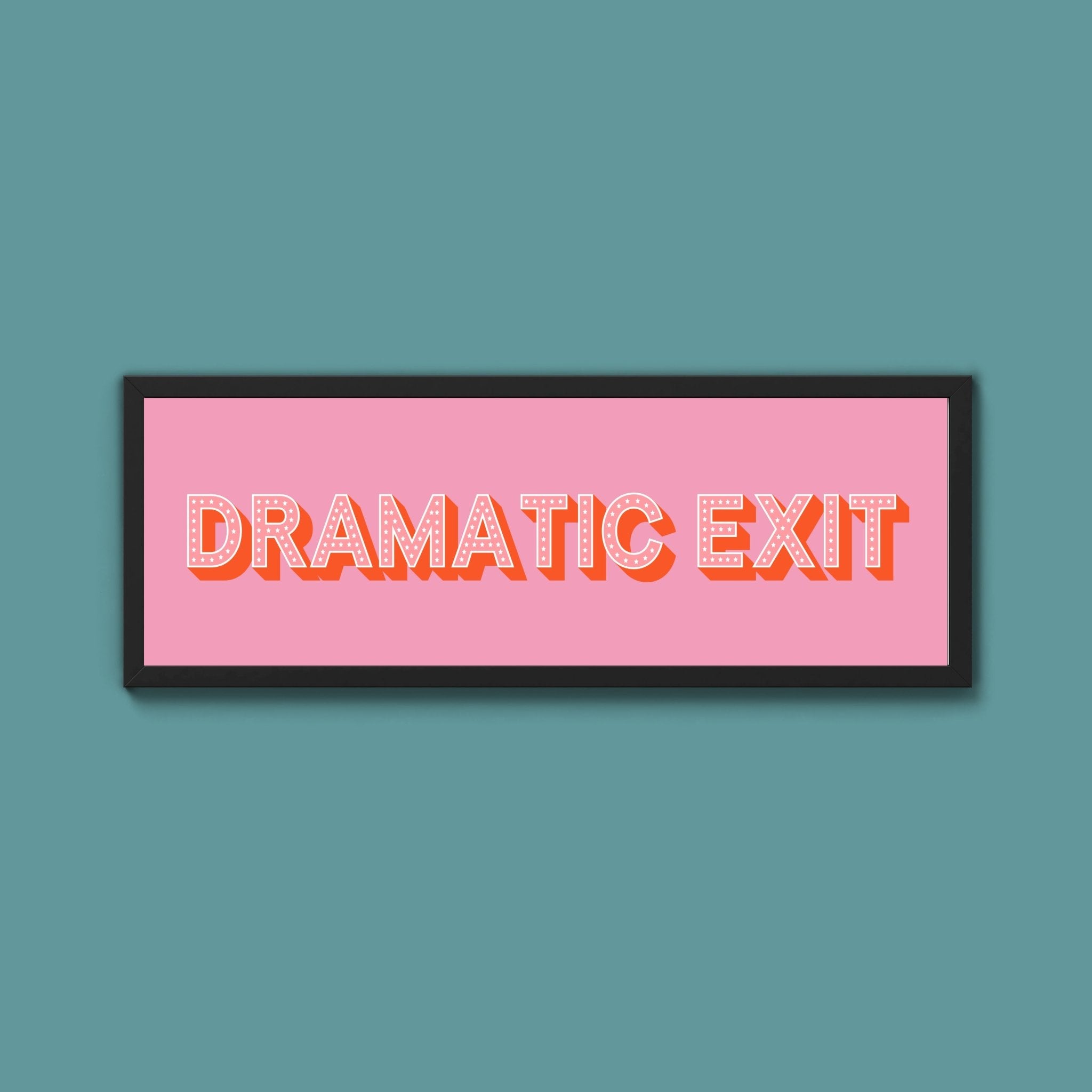 Dramatic Exit Framed Print - Above The Door