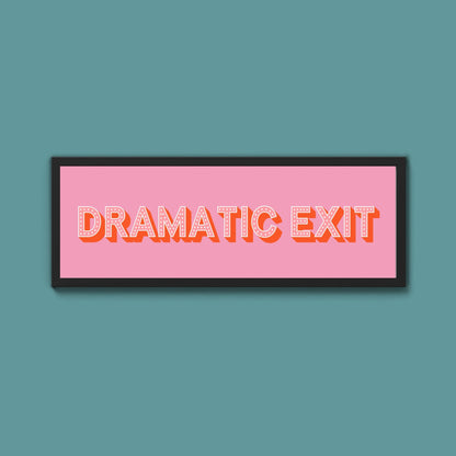 Dramatic Exit Framed Print - Above The Door