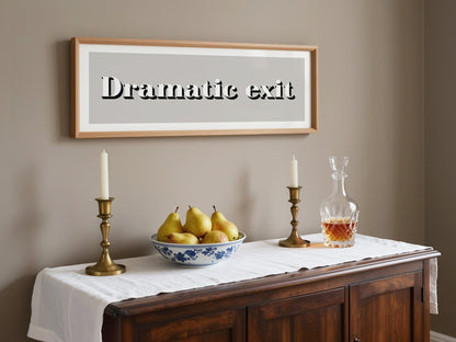 Dramatic exit Framed Print - Above The Door
