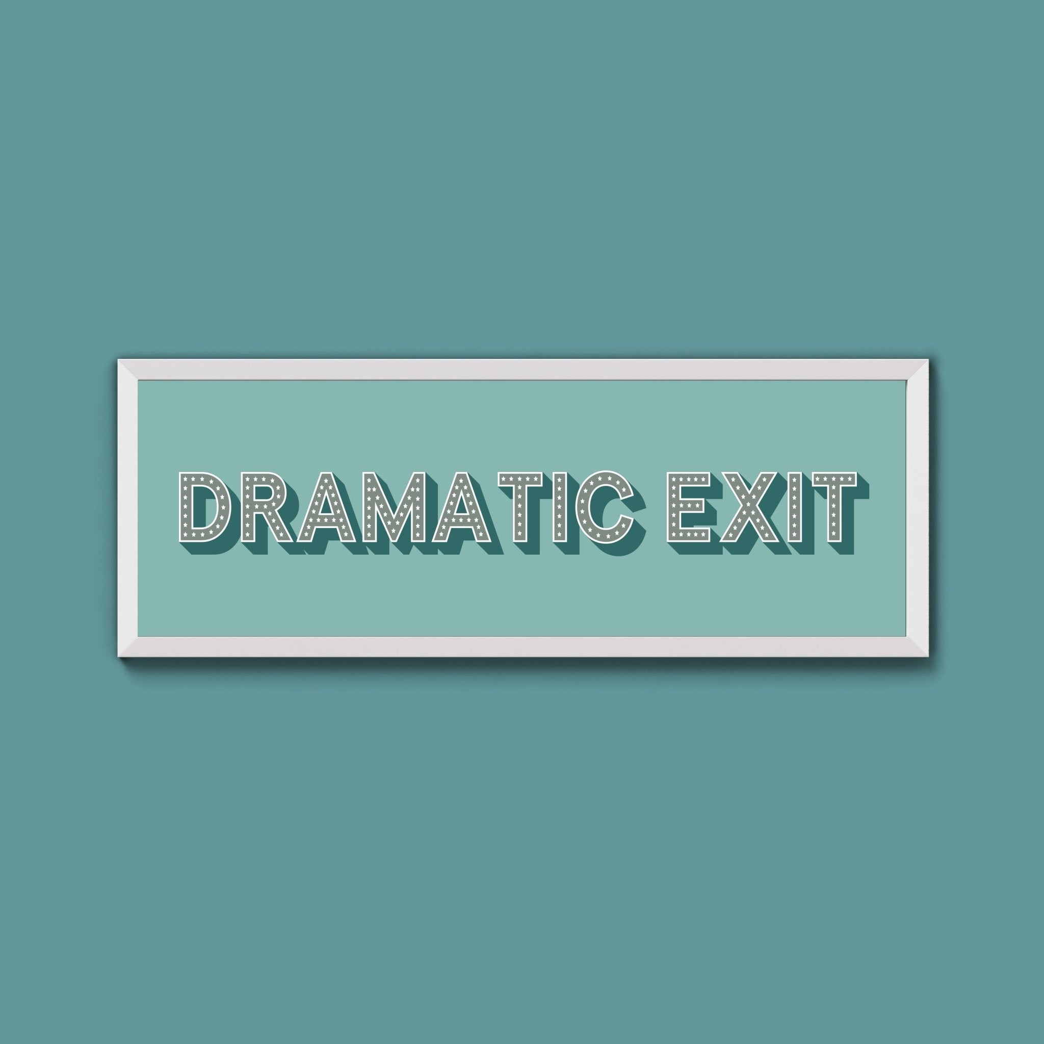 Dramatic Exit Framed Print - Above The Door