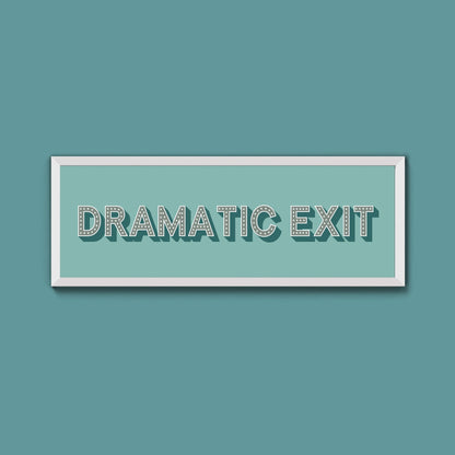 Dramatic Exit Framed Print - Above The Door