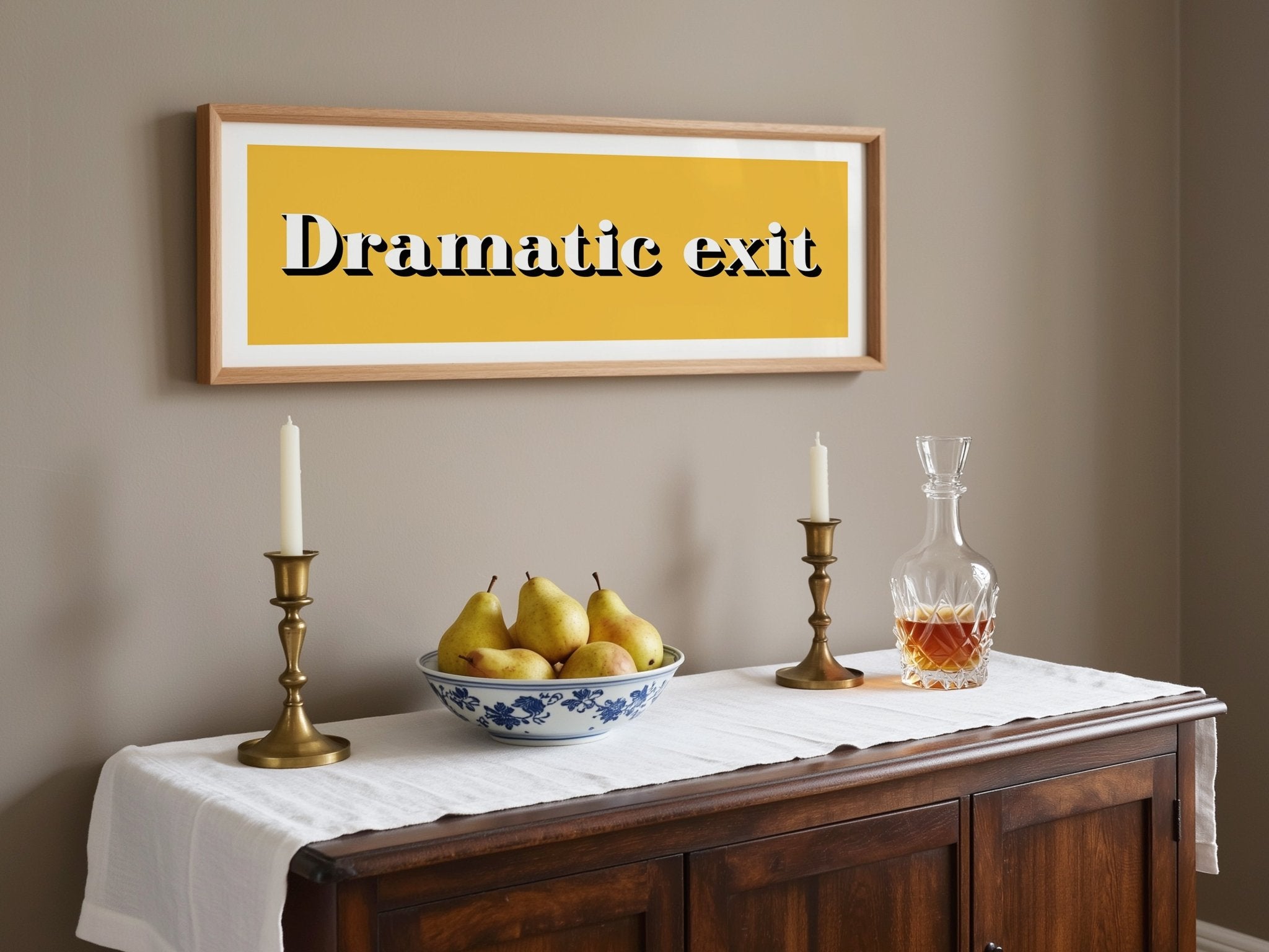 Dramatic exit Framed Print - Above The Door