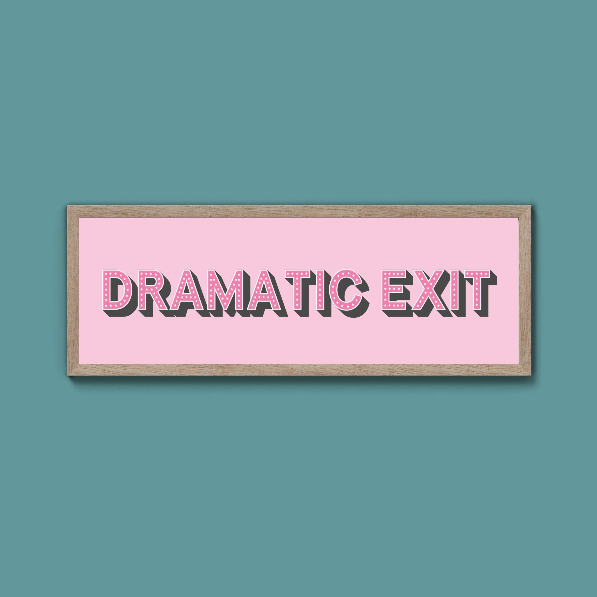 Dramatic Exit Framed Print - Above The Door