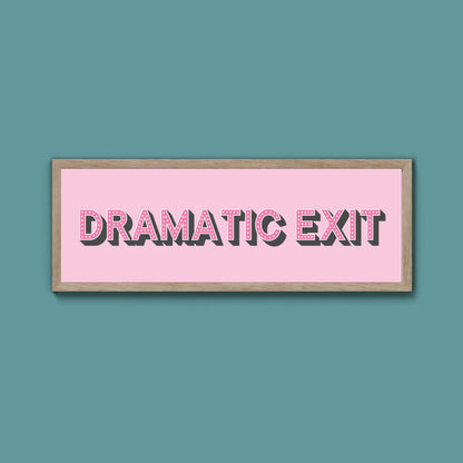 Dramatic Exit Framed Print - Above The Door