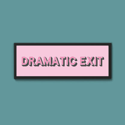 Dramatic Exit Framed Print - Above The Door