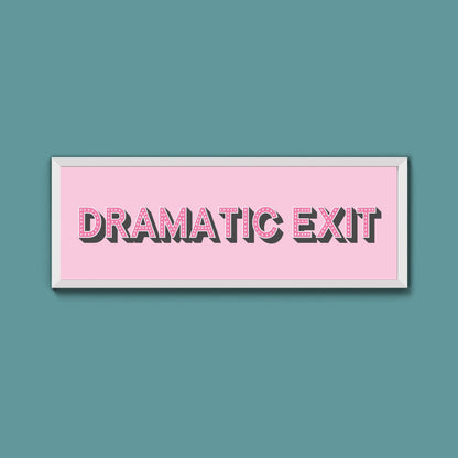 Dramatic Exit Framed Print - Above The Door