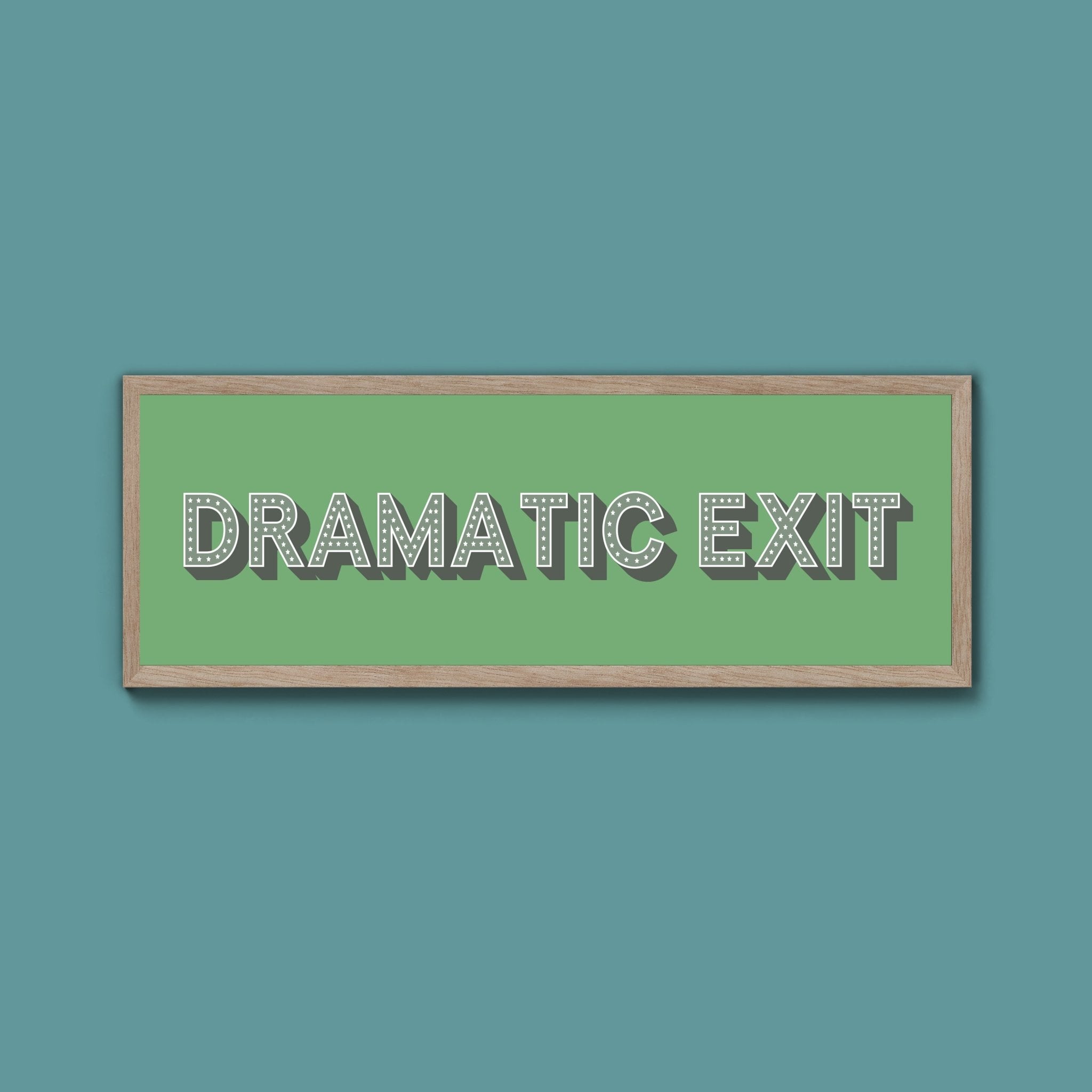 Dramatic Exit Framed Print - Above The Door