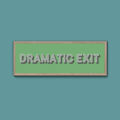 Dramatic Exit Framed Print - Above The Door
