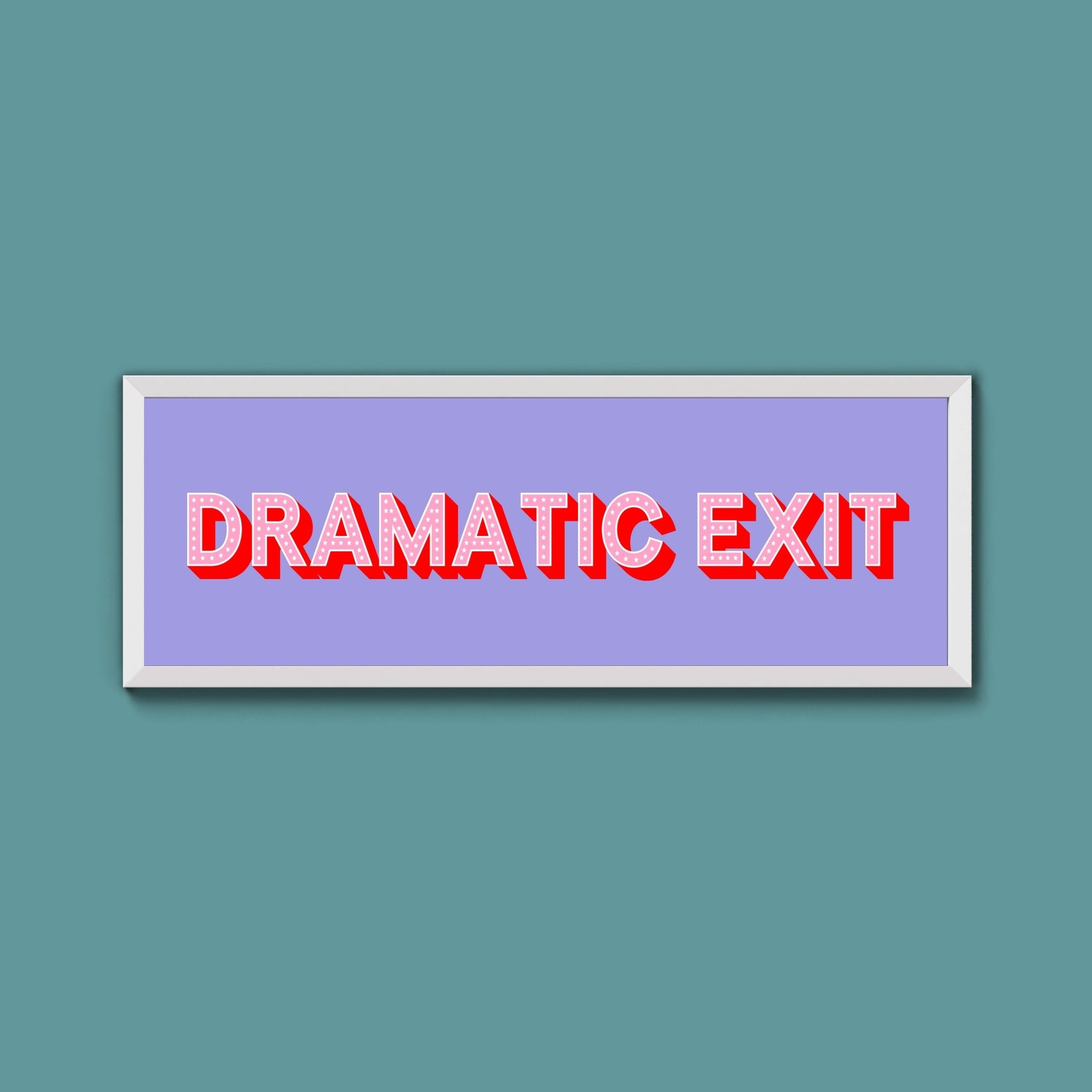 Dramatic Exit Framed Print - Above The Door