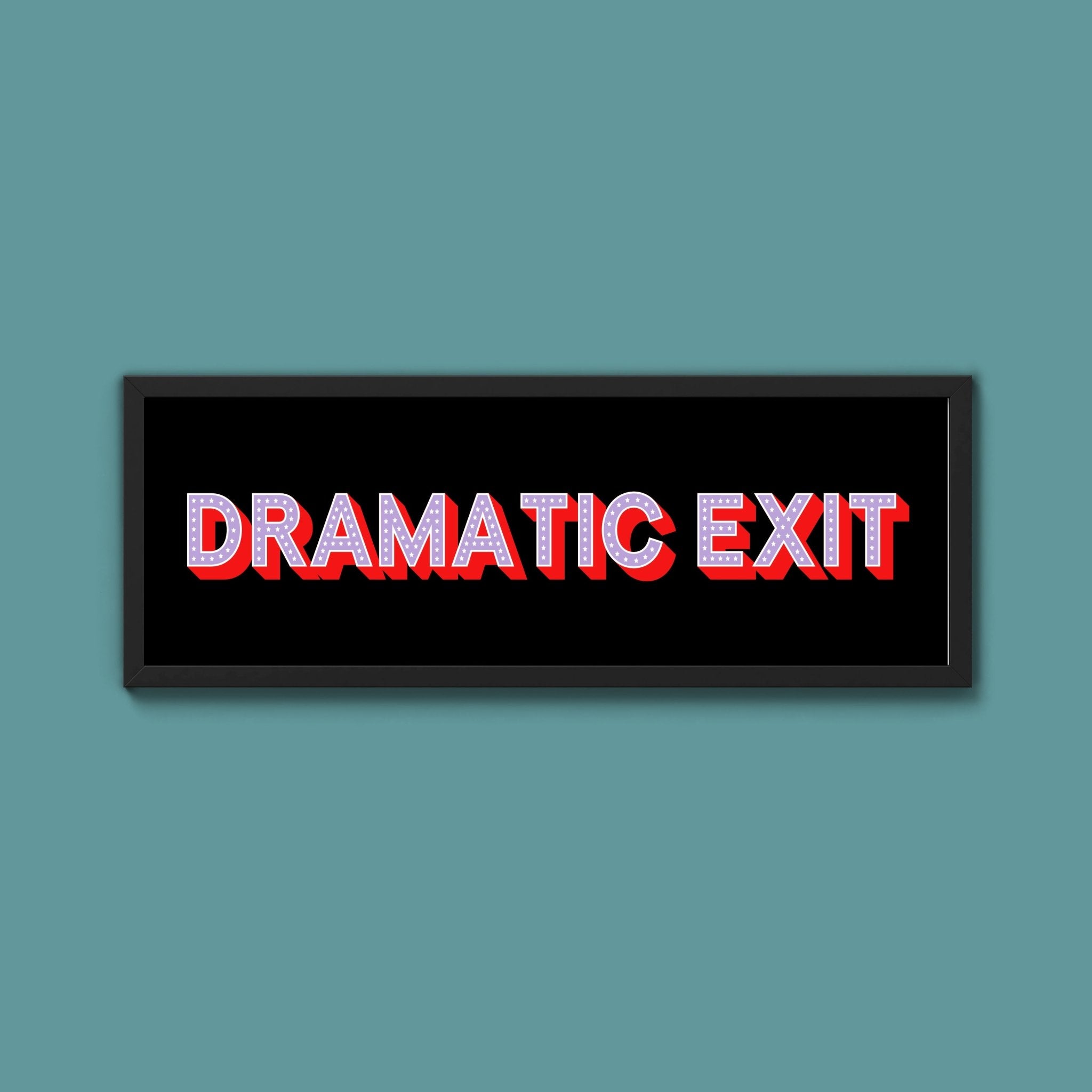 Dramatic Exit Framed Print - Above The Door