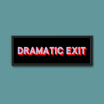 Dramatic Exit Framed Print - Above The Door