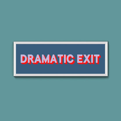 Dramatic Exit Framed Print - Above The Door