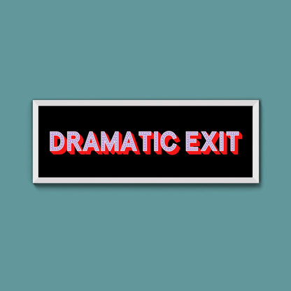 Dramatic Exit Framed Print - Above The Door