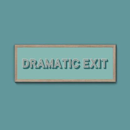 Dramatic Exit Framed Print - Above The Door
