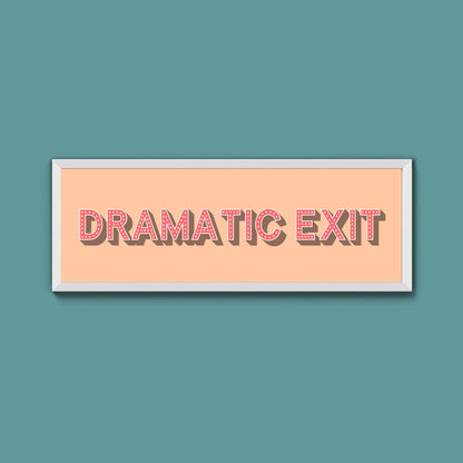 Dramatic Exit Framed Print - Above The Door