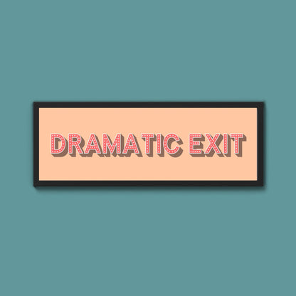 Dramatic Exit Framed Print - Above The Door