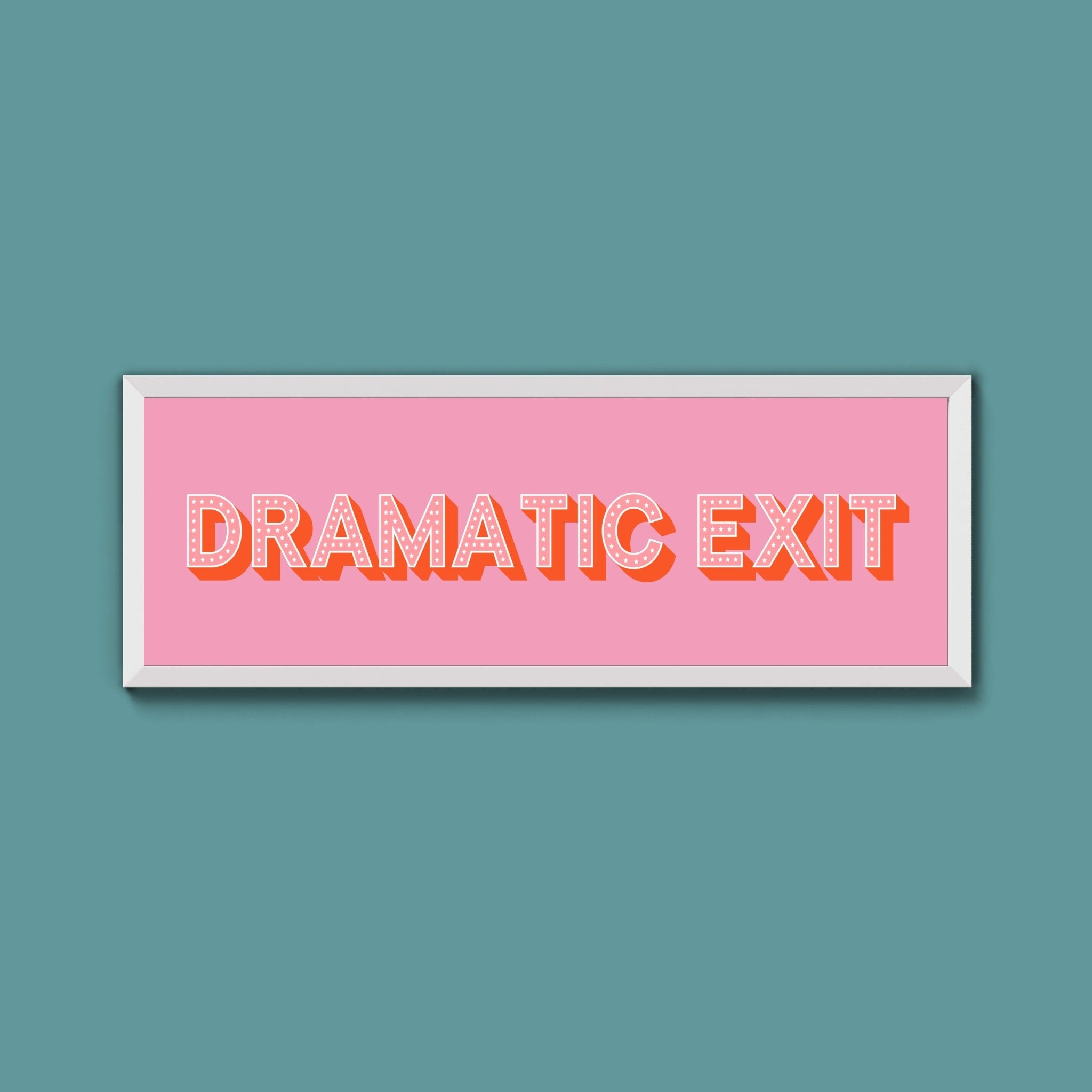 Dramatic Exit Framed Print - Above The Door