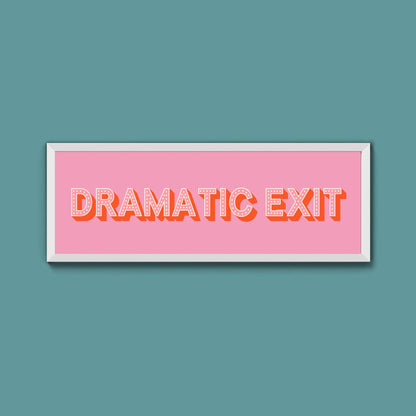 Dramatic Exit Framed Print - Above The Door