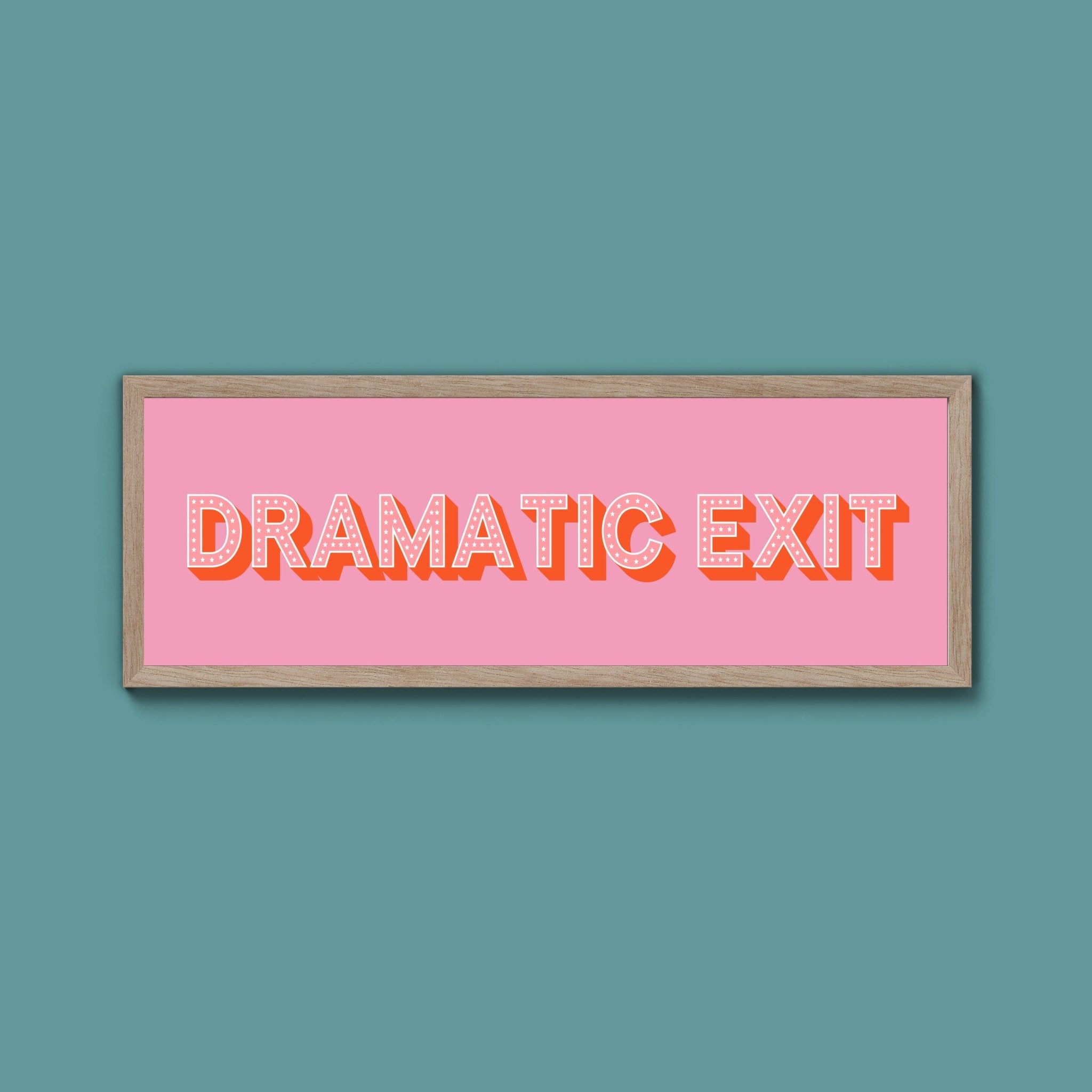 Dramatic Exit Framed Print - Above The Door