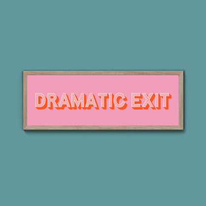 Dramatic Exit Framed Print - Above The Door