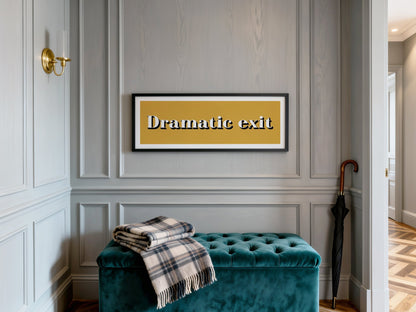 Dramatic exit Framed Print - Above The Door