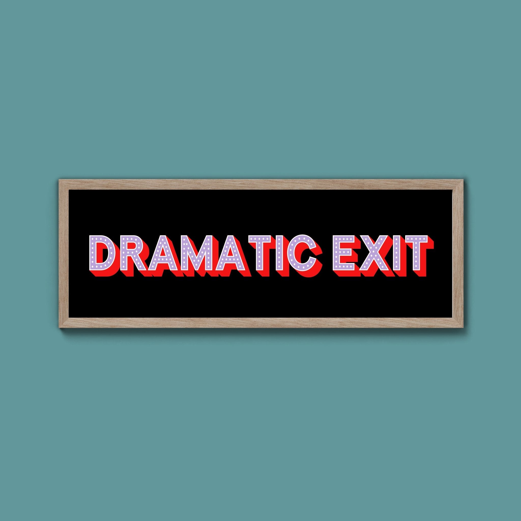 Dramatic Exit Framed Print - Above The Door