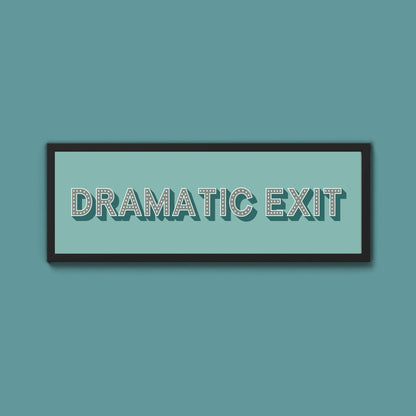 Dramatic Exit Framed Print - Above The Door
