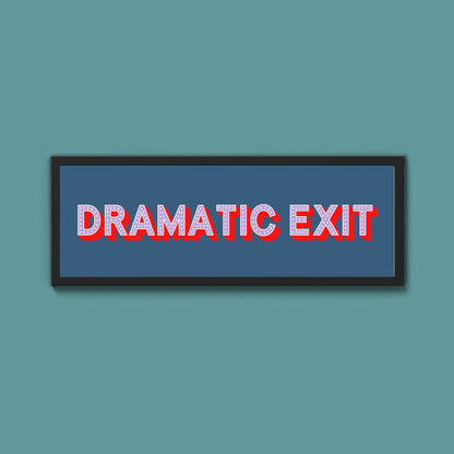 Dramatic Exit Framed Print - Above The Door