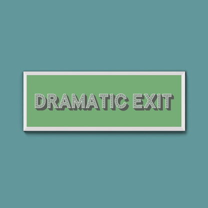 Dramatic Exit Framed Print - Above The Door