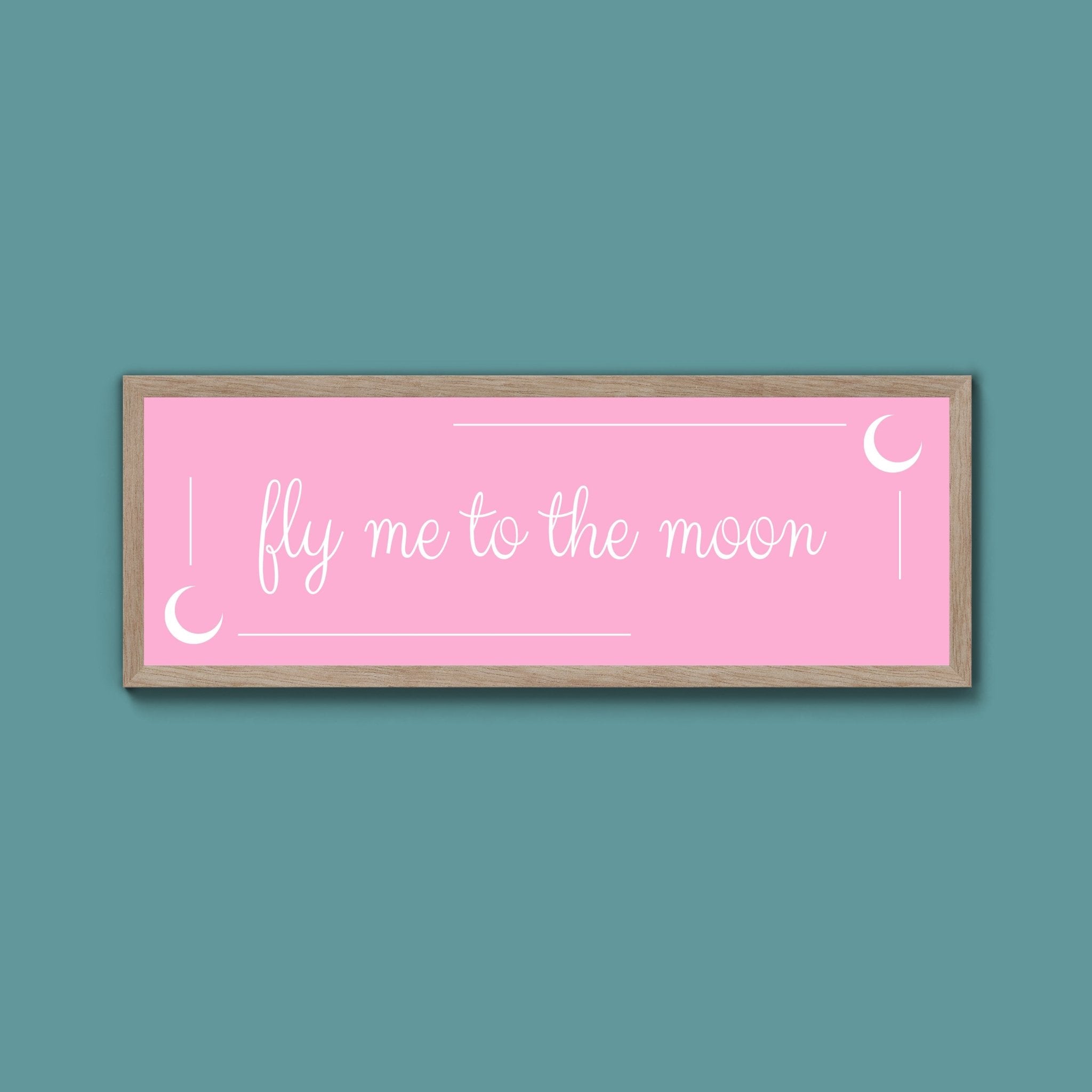Fly Me To The Moon Framed Print (New Style) - Above The Door