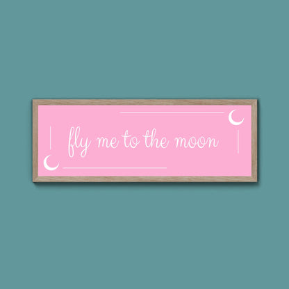 Fly Me To The Moon Framed Print (New Style) - Above The Door