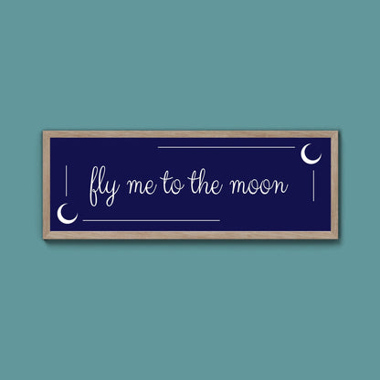 Fly Me To The Moon Framed Print (New Style) - Above The Door