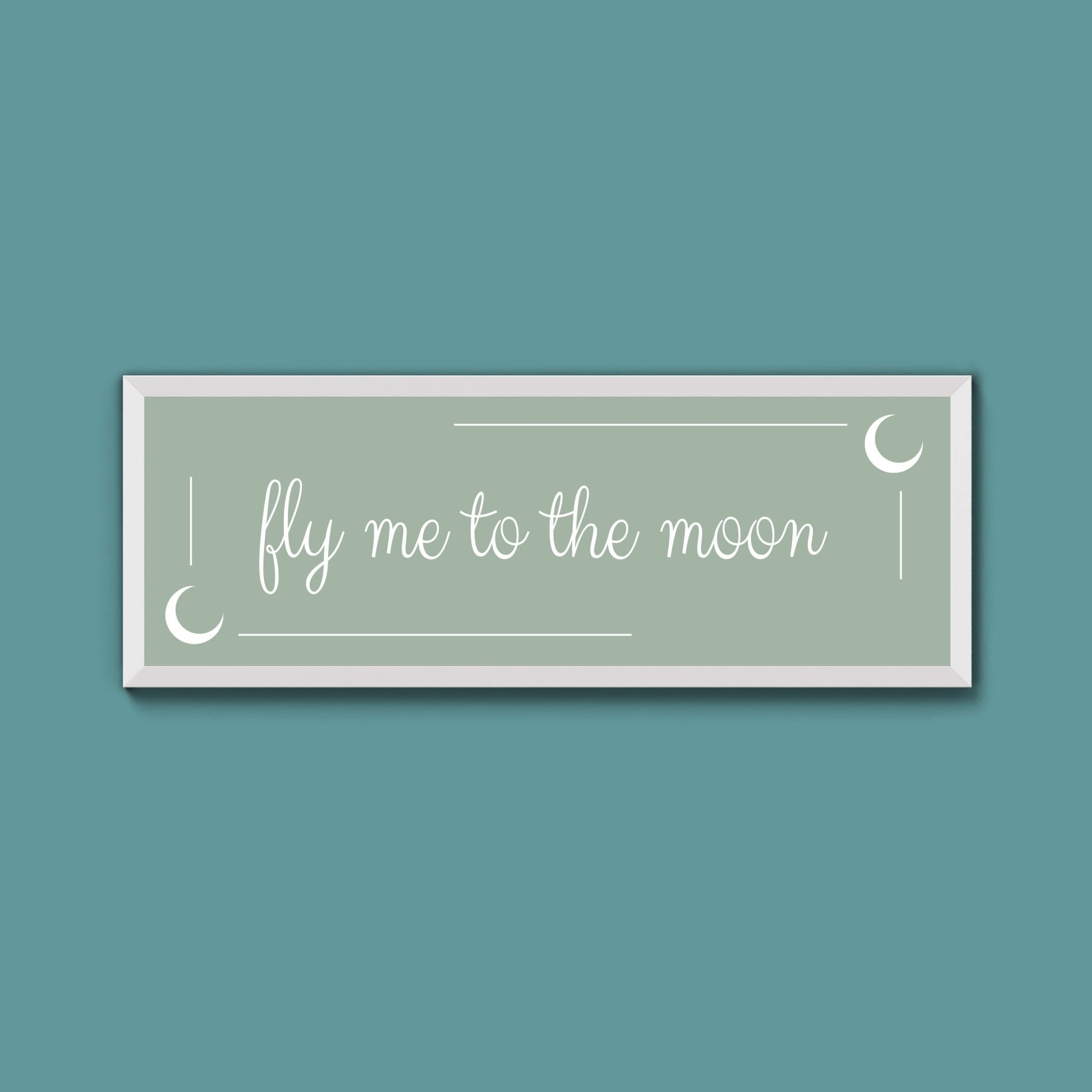 Fly Me To The Moon Framed Print (New Style) - Above The Door