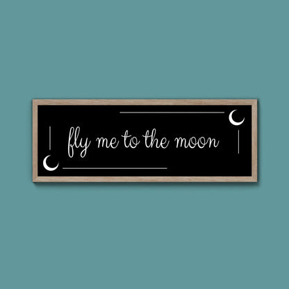 Fly Me To The Moon Framed Print (New Style) - Above The Door