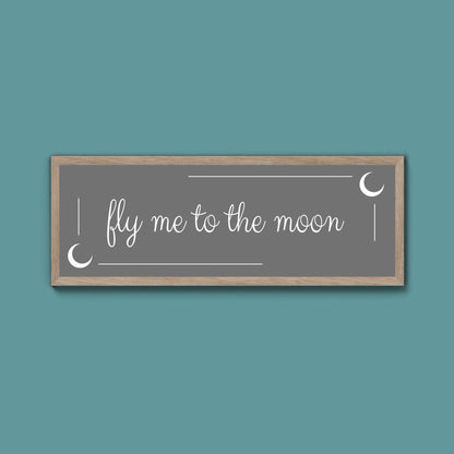 Fly Me To The Moon Framed Print (New Style) - Above The Door