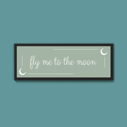Fly Me To The Moon Framed Print (New Style) - Above The Door