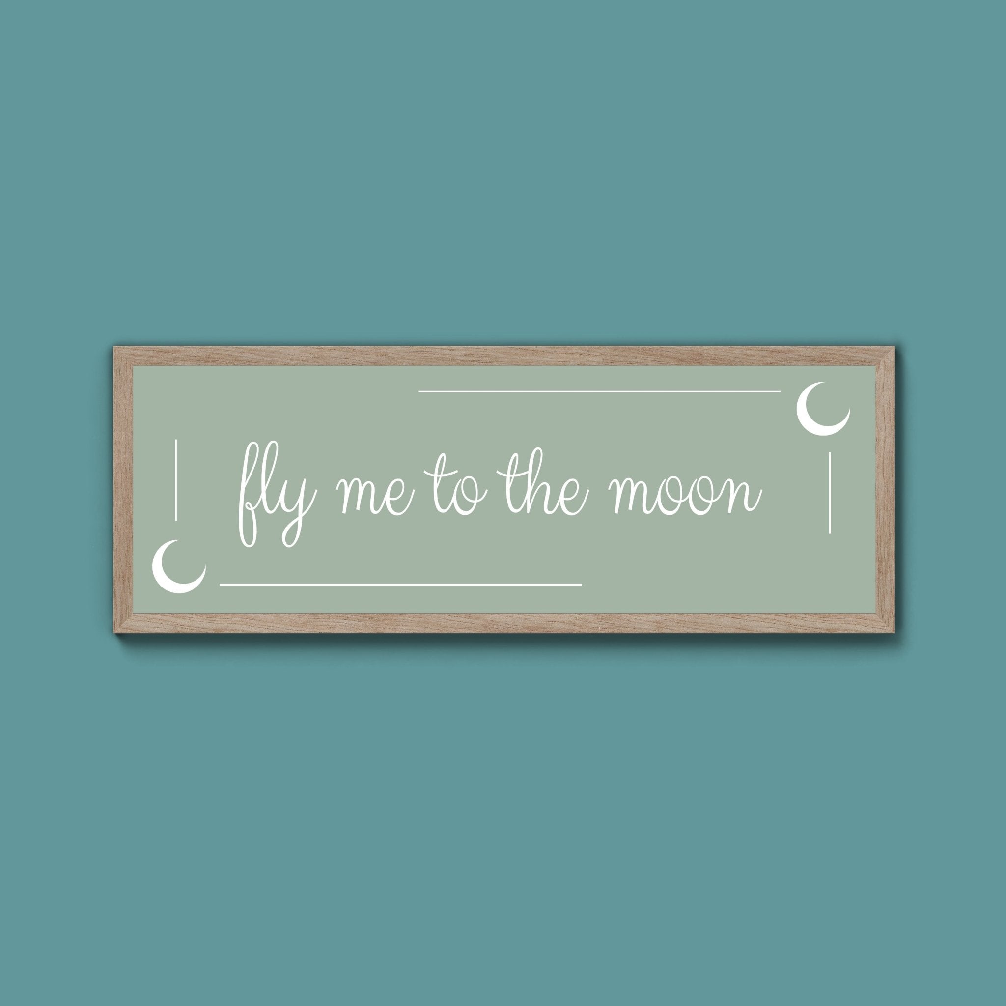 Fly Me To The Moon Framed Print (New Style) - Above The Door