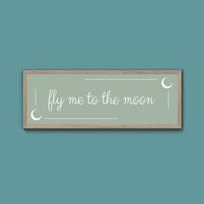 Fly Me To The Moon Framed Print (New Style) - Above The Door