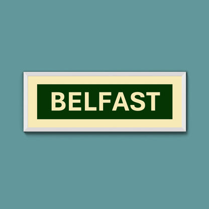 Framed Belfast Street Print - Above The Door