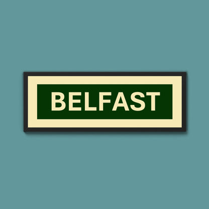 Framed Belfast Street Print - Above The Door