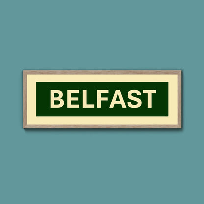 Framed Belfast Street Print - Above The Door