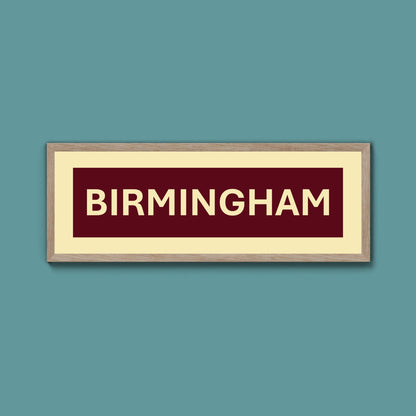 Framed Birmingham Street Print - Above The Door