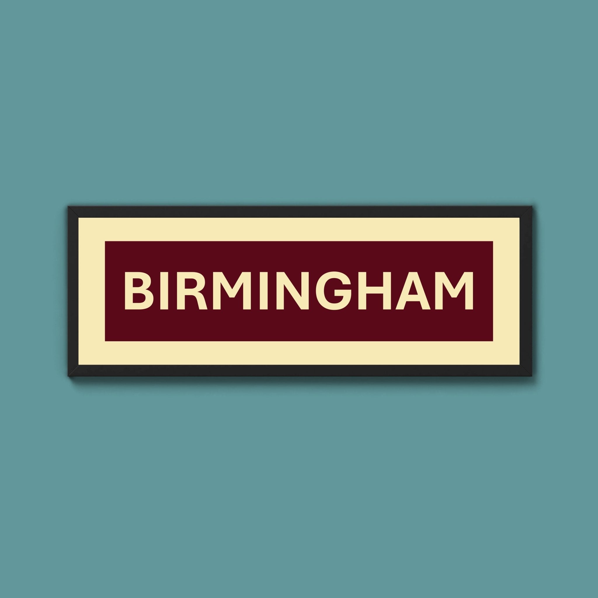 Framed Birmingham Street Print - Above The Door