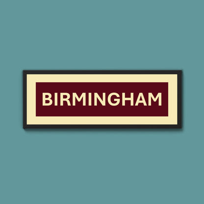 Framed Birmingham Street Print - Above The Door