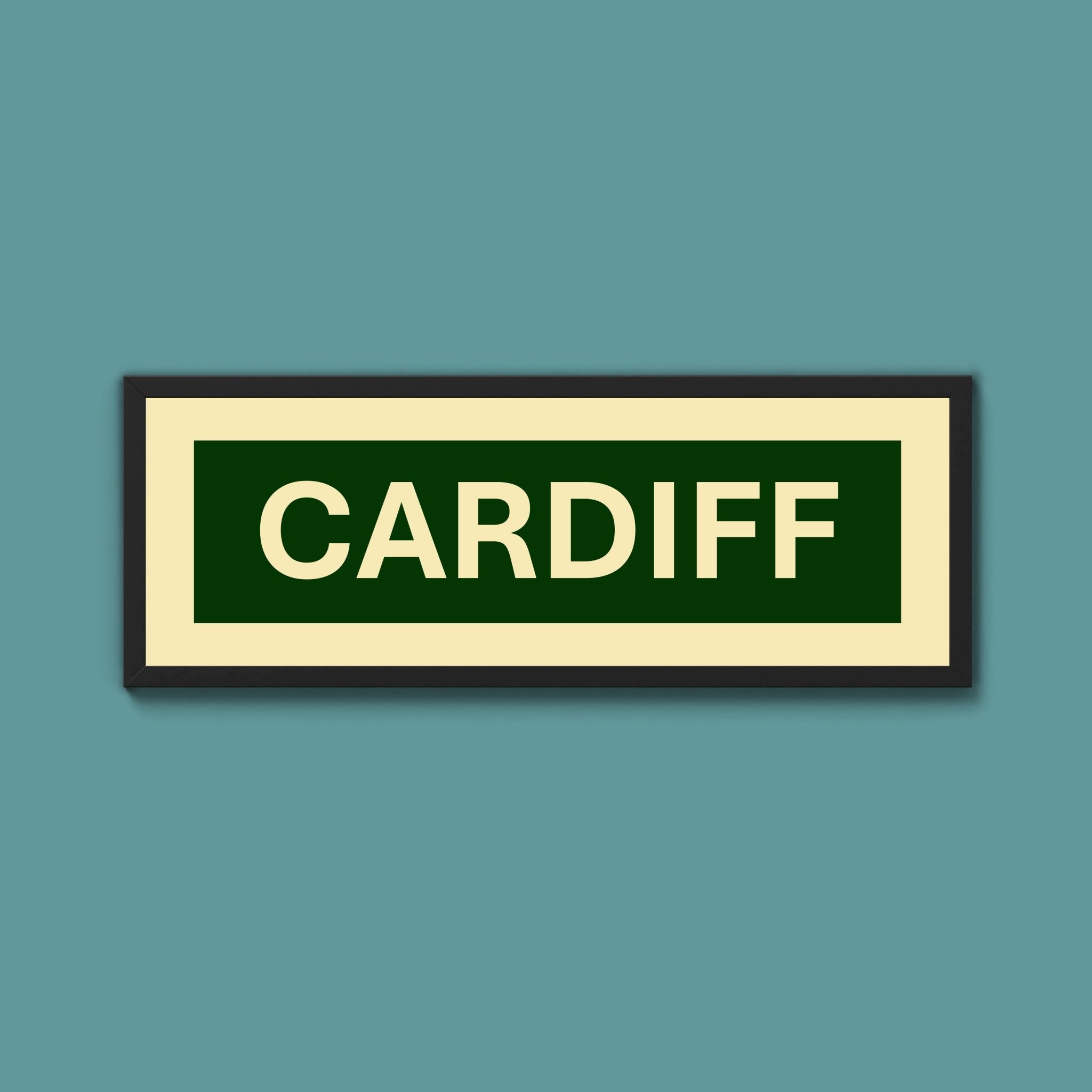 Framed Cardiff Street Print - Above The Door
